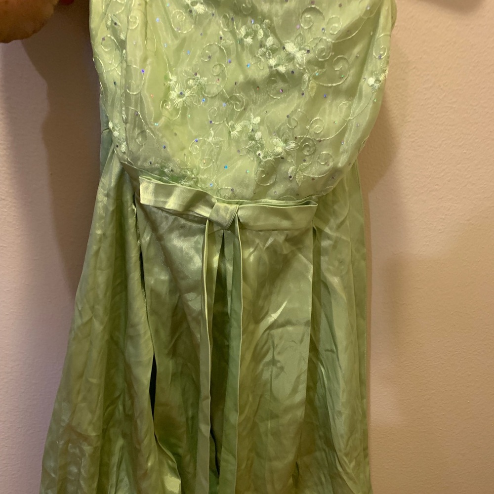 Green mini dress